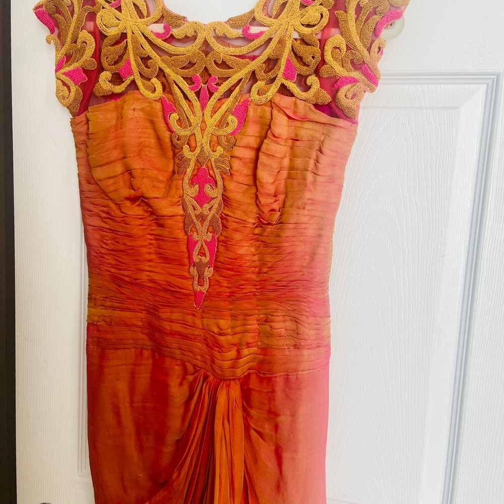 Custom made silk dress in size S